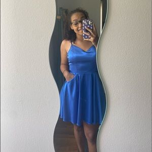 Silk Blue mini dress!